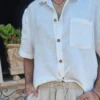 Leinen Hemd für Herren Cuba
