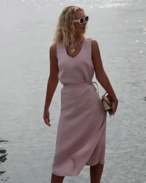 Leinen Minikleid Santorini