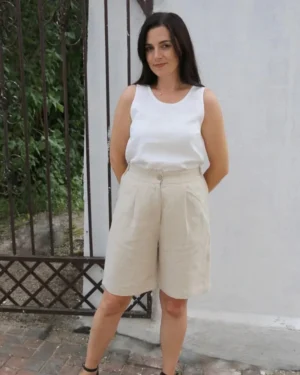 Leinen Bermuda Shorts für Damen Jakarta