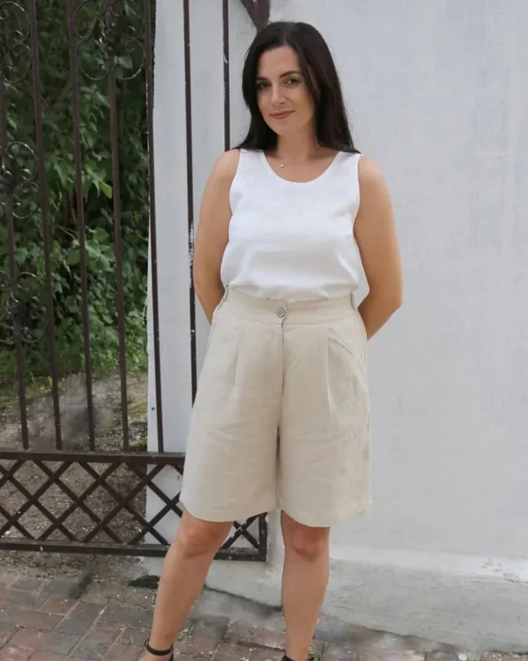 Leinen Bermuda Shorts für Damen Jakarta