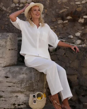 Leinen Hosenanzug für Damen Positano