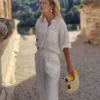 Leinen Hosenanzug für Damen Positano