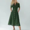 Leinen Maxikleid für Damen Boho