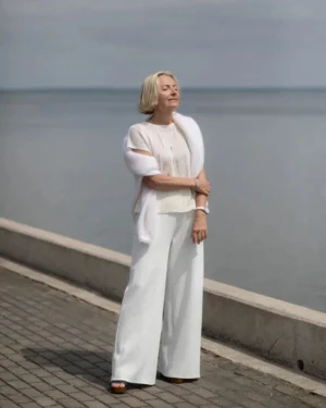 Leinen Top für Damen mit Vintage-Effekt Terra