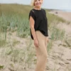 Leinen Top für Damen mit Vintage-Effekt Terra