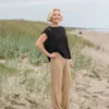 Leinen Top für Damen mit Vintage-Effekt Terra