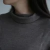 Midikleid aus Merinowolle Mocha