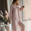 Leinen Schlafanzug mit Hose für Damen Serene