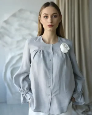 Leinen Brosche für Damen