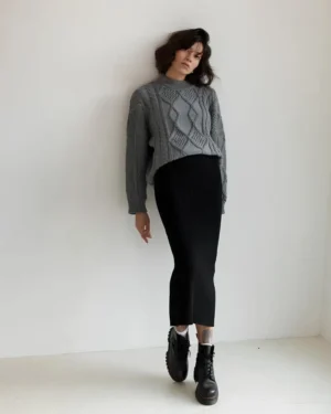 Pullover aus Merinowolle mit Zopfmuster Nonna