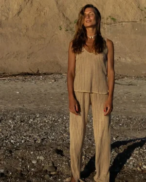 Leinen Strandhose für Damen Sole