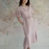 Leinenkleid mit Volantsaum Vivian