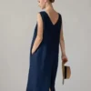 Leinen Maxikleid für Damen Santorini